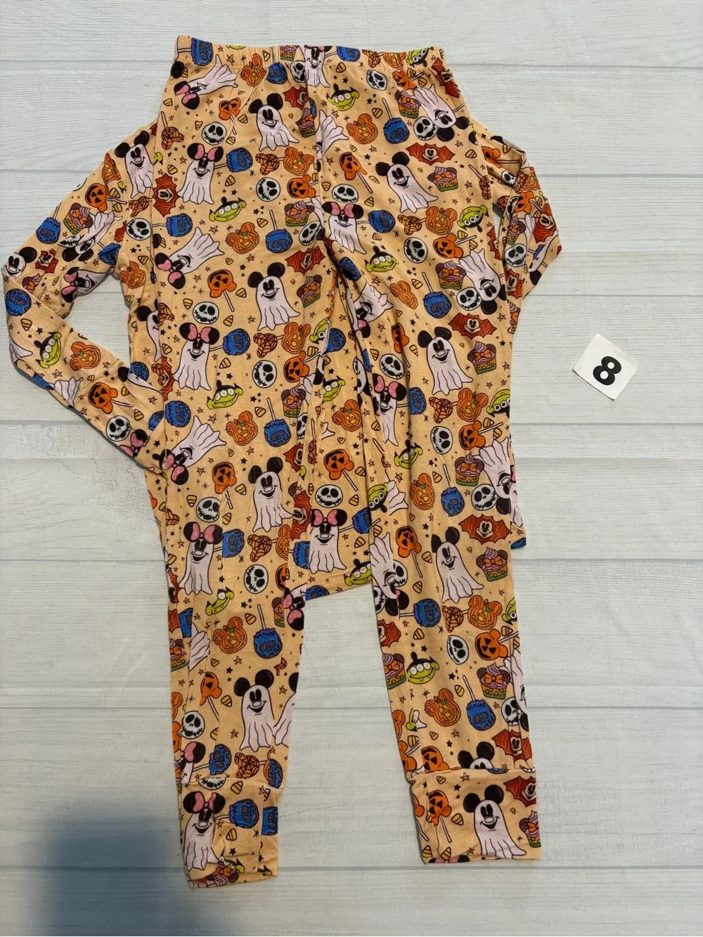 Kids Halloween Character Long-Sleeve Pajama One-Piece - Peach